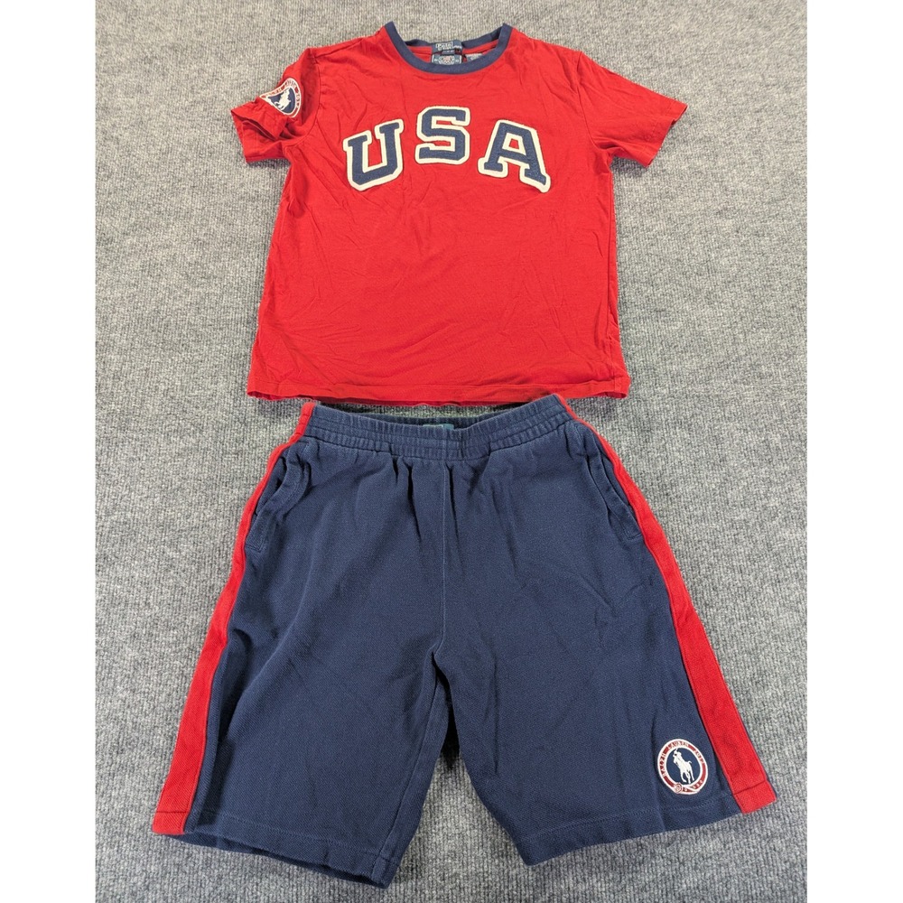 Polo Ralph Lauren Kids 2012 US Olympic Team USA T-Shirt & Shorts Set Red M 10-12